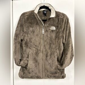 THE NORTH FACE Women’s Sz M Osito Taupe Brown Plush Full-Zip Jacket
